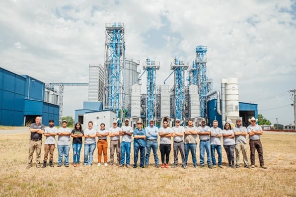 farmers at rice mill